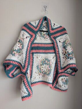 Upcycled Crochet Bohemian Cardigan